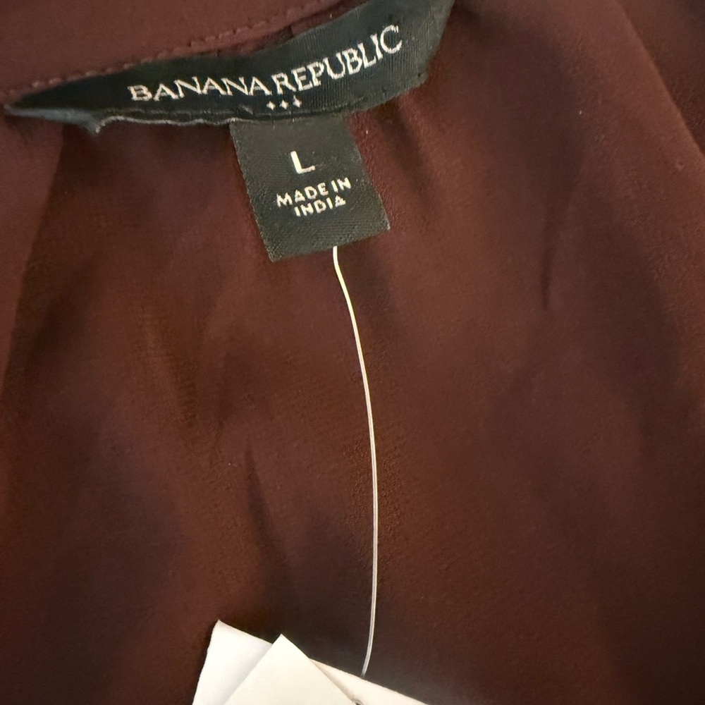 Banana Republic Burgundy Sheer Blouse and Tank - Picture 2 of 9
